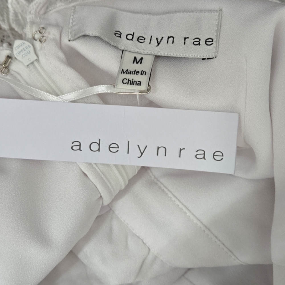 NWT Adelyn Rae White Crochet Dress Size Medium - Picture 13 of 13